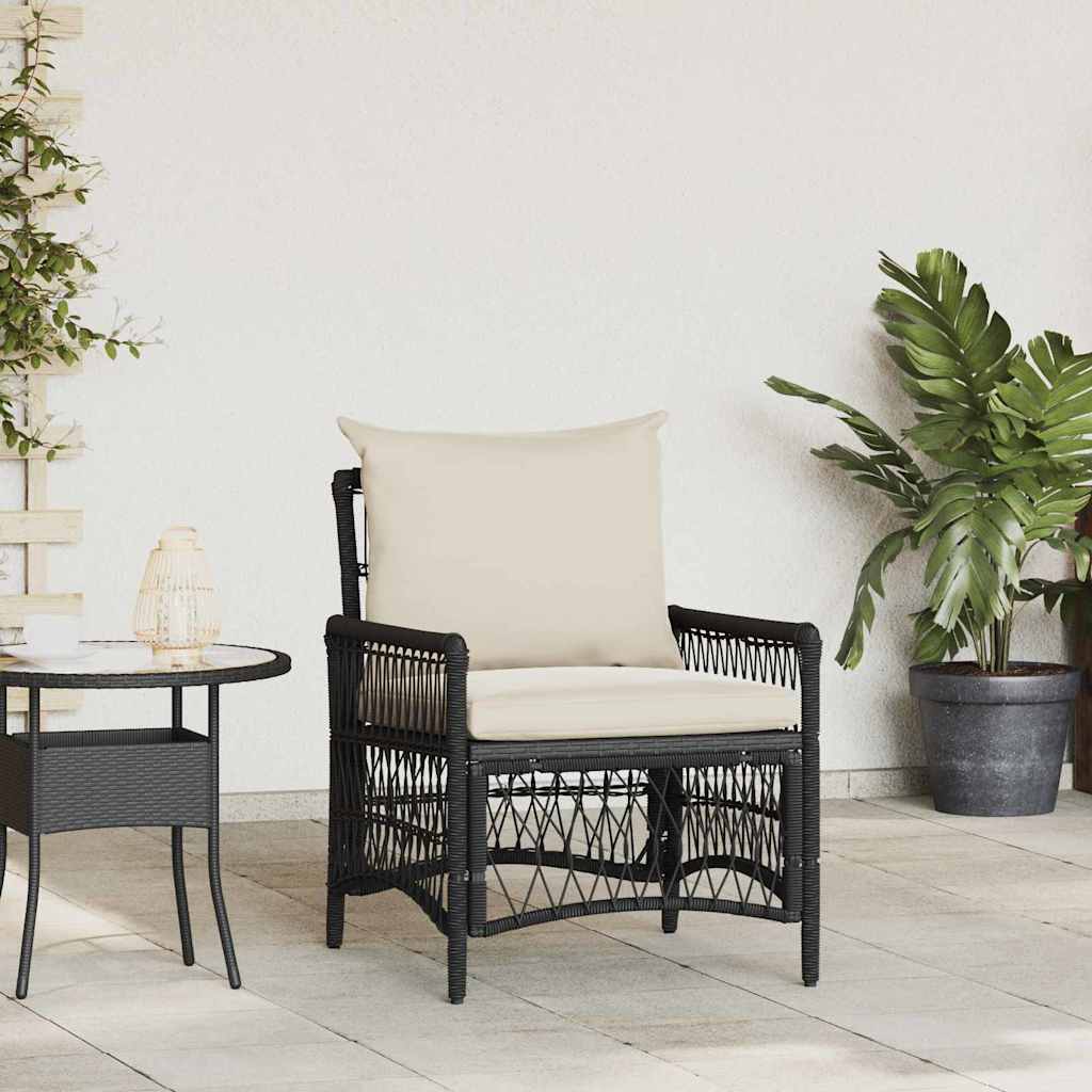 Gartenstuhl Schwarz 60 x 70 x 78 cm Poly-Rattan